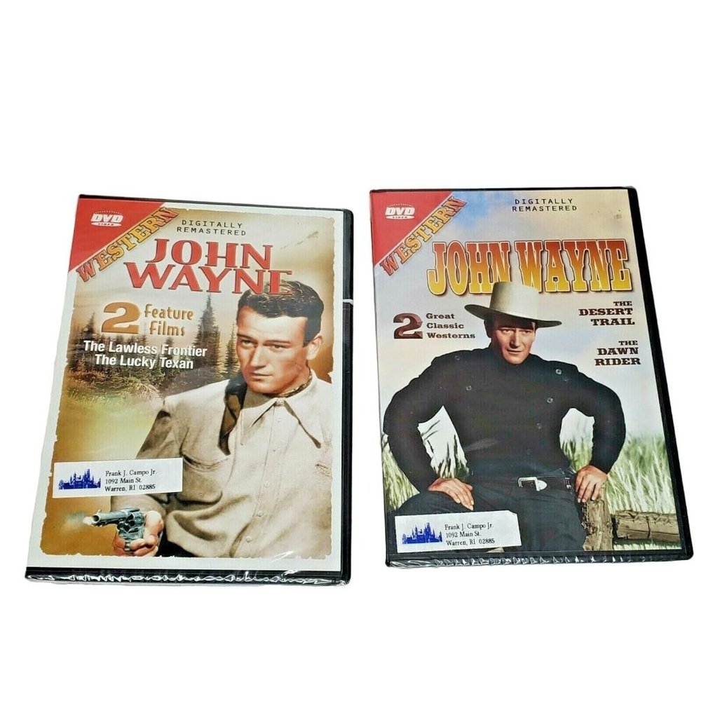 2 Digitally Remastered John Wayne Western Movie Cowboy Movie Bundle
